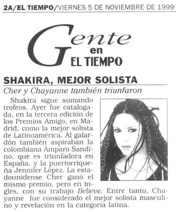 Shakira, mejor solista