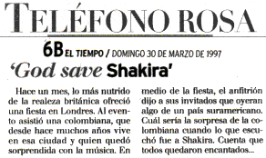 Teléfono Rosa. Good Save Shakira