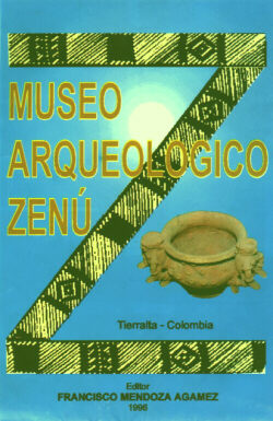 Portada del plegable Museo Arqueológico Zenú de Francisco Mendoza Agamez